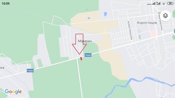 Billboard B in Zhytomyr Вул. Київська, АЗС "ОККО", АЗС "КЛО", виїзд з міста в напр.Житомира 700м. scheme