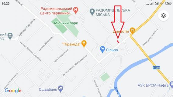 Citylight B in Radomyshl SOBORNA PLOSA. BAZAR  centr, avtostancia, naproti univermag (vid"Sil'po"-180m) z centru B scheme