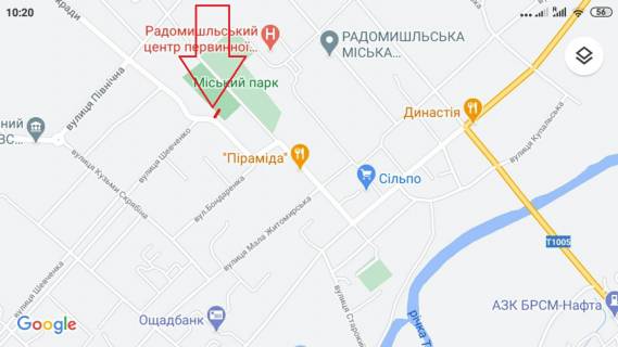Citylight B in Radomyshl RADOMISL'̱ muzicna skola,c.park, stadion, bazar. v centr B scheme