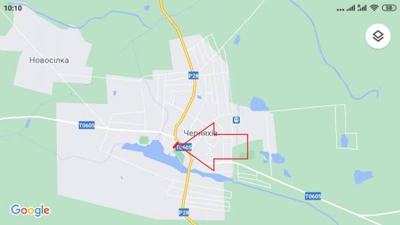 Billboard B in Zhytomyr CERNAHIV. Vst. Volodimirs'ka 2. centr, univermag, marketi"KVARA""TRES" "BIRRLIN", v naav. KOROSTEN'̱ .VERH scheme