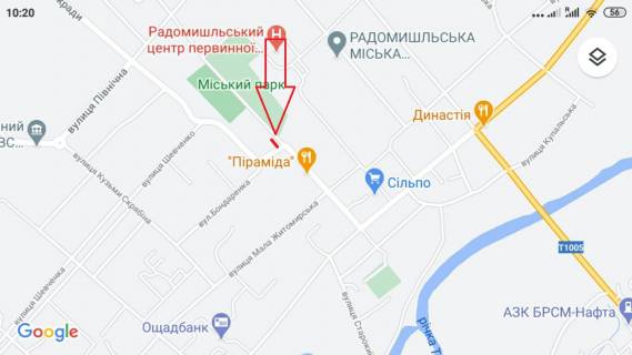 Citylight A in Radomyshl RADOMISL'̱ muzicna skola,c.park. z centru A scheme