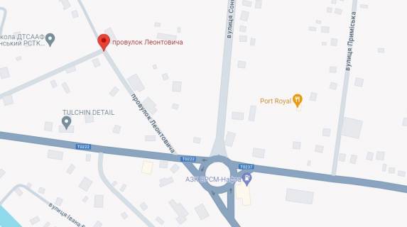 Billboard A in Tulchin st.  Leontovica scheme