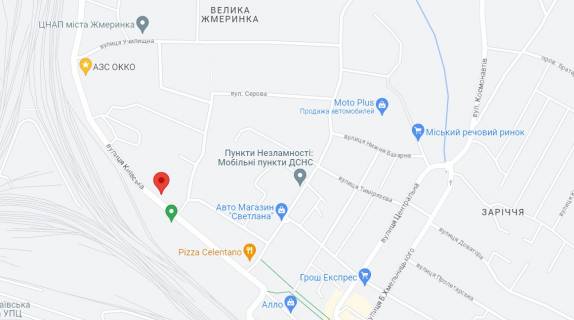 Billboard A in Zhmerynka m. Zmerinka st. Kiivs'ka ,32 scheme