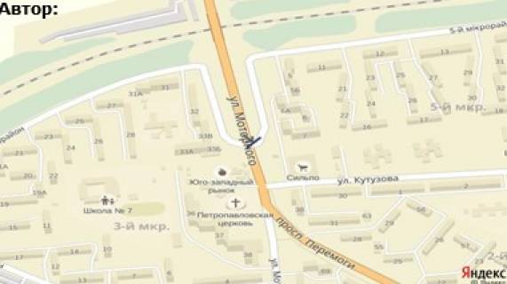 Billboard B in Lozova, 3х6  st.Motornogo/st.Slah (Torgovij Centr, s-t "Sil'po", 5m-n) scheme