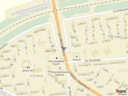 Billboard A in Lozova, 3х6  st.Pavlograds'ka, 2/1 (s-t ATB) scheme