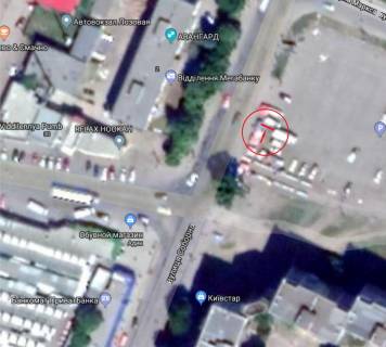 Billboard A in Lozova, 3х6  st. Soborna, Central'nij rinok scheme