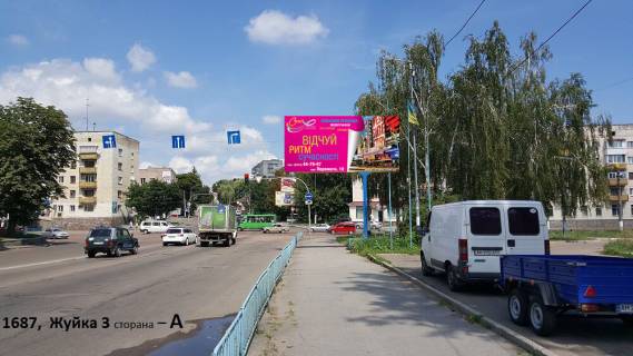 Billboard A in Zhytomyr Zujka st., 3 (telekanal SK1, market "DveriPoles'e"vyezd iz goroda v storonu Berdicev) Photo 1