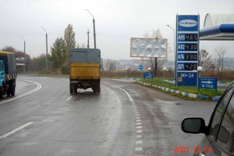 Billboard A in Khmelnitsky, 3*6  Starokostantinivs'ke sose (AZS "UkrNafta"). nepodalik: AZS "Ukrnafta", "VOG" -2st, "Vesta", STO TIR, nova zabudova "1-j parkovij", "Dendroparkovij" (v'izd v misto, v centr) Photo 1
