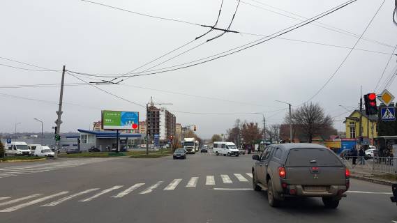 Billboard B in Khmelnitsky, 3*6  perehresta av.Miru-st.Trudova ta Vinnic'kogo sose. nepodalik: avtorinok, avtosaloni vsih vidomih brendiv, kil'ka AZS, Avtovokzal No1 (vid centru) Photo 1