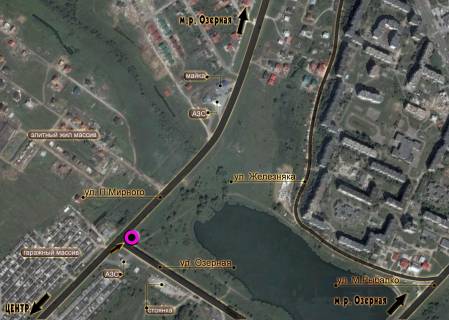 Billboard A in Khmelnitsky, 3*6  perehresta M.Ribalka - st.Ozerna. nepodalik: AZK "Ukrnafta", cilodobova mijka, navkolo elitna zabudova m.r. "Otradne", "Divokraj", "Dihtarka", baza budmaterialiv (vid centru) scheme