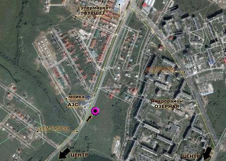 Billboard A in Khmelnitsky, 3*6  st.M.Ribalka (AZK). nepodalik: AZK "Ukrnafta", cilodobova mijka, navkolo elitna zabudova m.r. "Otradne", "Divokraj", "Dihtarka" (vid centru) scheme