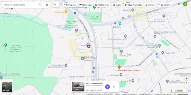 Citylight A in Lviv, 1,2х1,8  Проспект Червоної Калини, 62 (ТЦ "ВАМ") scheme