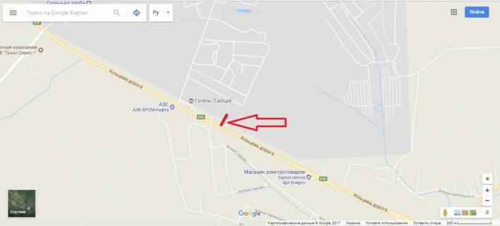 Billboard A in Sokilniki, 3х6  Західний обхід м. Львова, км 10+350 ліворуч. scheme