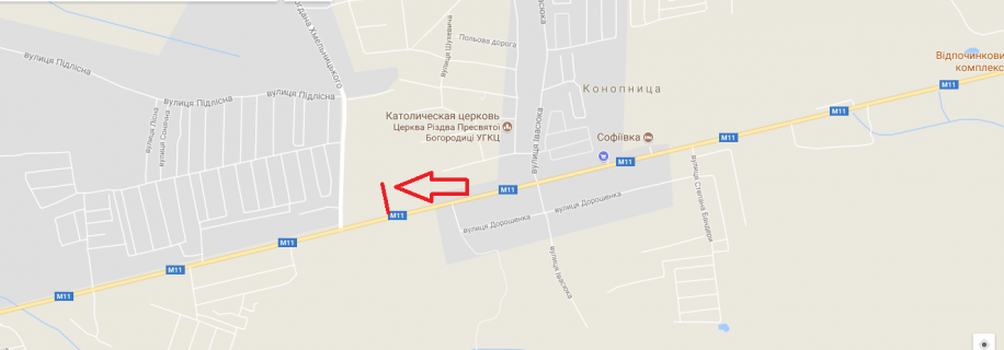 Billboard A in Konopnytsia, 3х6  М-11 Львів Шегині, км 13+500, праворуч scheme