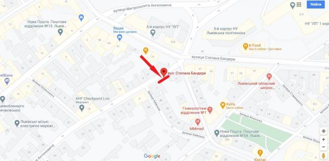 Citylight A in Lviv, 1,2х1,8  Вул. Антоновича, 7 scheme