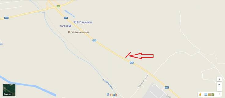 Billboard A in Lviv route, 3х6  Н-09 Мукачеве-Львів, км 435+600, ліворуч scheme