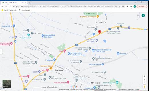 Billboard B in Dublyani, 3х6  s.Dublani (viizd zi L'vova) scheme