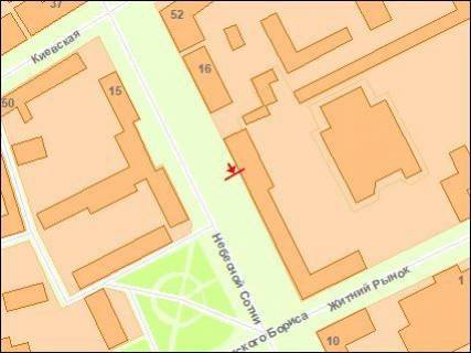 Billboard A in Zhytomyr Zt cl012 вул.Небесної сотні,14 м-н ДЦ" №6 Б scheme