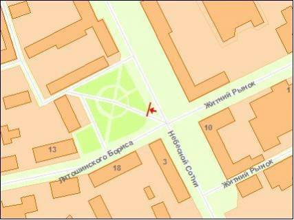 Billboard A in Zhytomyr ZT 027 вул. Східна/вул. Грушевського Призма scheme