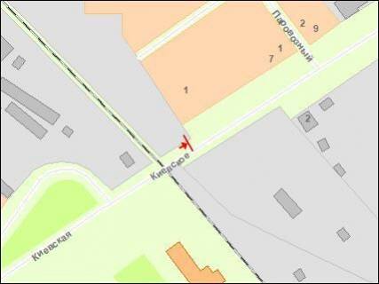 Billboard A in Zhytomyr Київське шосе,1 Б scheme