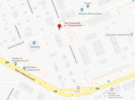 Billboard B in Kherson, 3х4 м.  Pot'omkins'ka st./Kozac'kij prov. scheme
