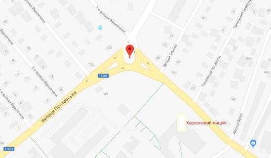 Billboard A in Kherson Bilozers'ka pl. (kil'ce)/Dimitrova scheme