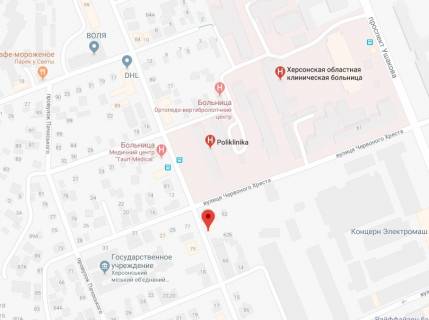 Billboard B in Kherson, 3х6 м.  Pot'omkins'ka st./r-n  Oblasna likarna pravij scheme