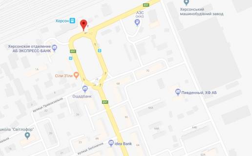 Billboard A in Kherson Usakova av./Soborna st. scheme