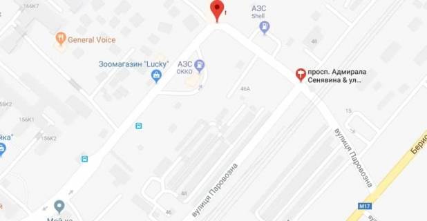 Video Billboard A in Kherson, 3х2 м  Adm. Senavina av. Parovozna st. (rajon kotedzej) - 401604 scheme