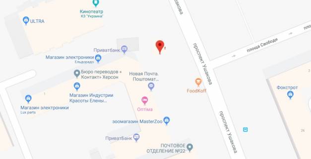 Video Billboard A in Kherson Usakova av.- Svobodi pl. - 317541 scheme