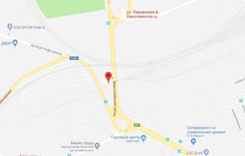 Billboard A in Kherson Mikolaivs'ke sose (r-n zaliznicnogo mostu No1)/Peremogi pl. scheme