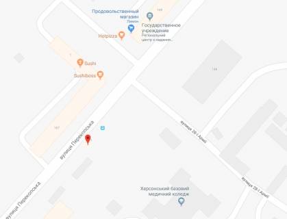 Billboard A in Kherson, 3х4 м.  Perekops'ka st.(r-n Medicnogo Koledzu) scheme