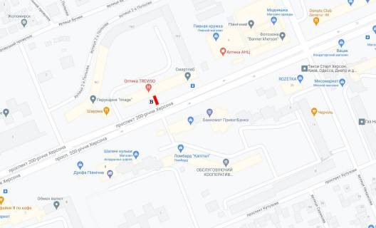 Backlight B in Kherson 200-ricca Hersona av.(r-n zupinki "Ekomarket") scheme