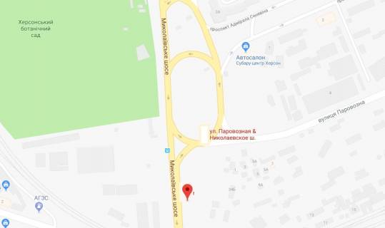 Billboard A in Kherson Mikolaivs'ke sose(navproti bazi "Holodil'nik") scheme