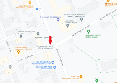 Video Billboard B in Kherson, 3х2 м  Usakova av./ Teatral'na st. - 380917 scheme