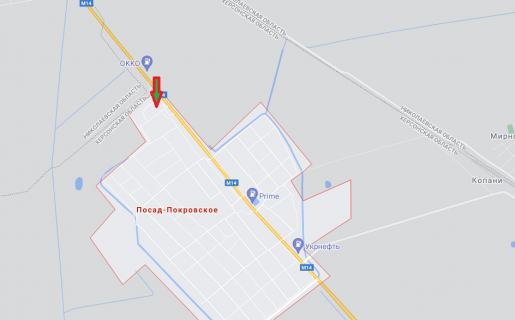 Non-Standard A in Kherson trasa Herson /Krim (rozv'azka na Kahovku ta Radens'k)/livij scheme