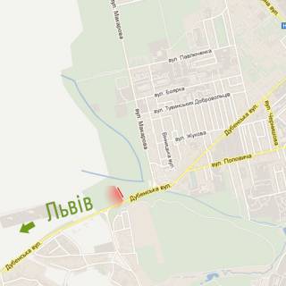 Billboard B in Rivne, 6х3м  m. Rivne, st. Dubens'ka, v rajoni perehresta z st. A. Gaseka scheme