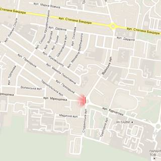 Billboard A in Rivne, 6х3м  m. Rivne, kil'ce na perehresti st. Vidins'koi ta st. Kurcatova scheme