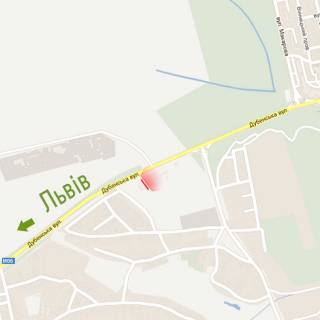 Billboard B in Rivne, 6х3м  m. Rivne, st. Dubens'ka, 163 scheme