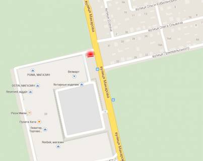 Billboard A in Rivne, 6х3м  m. Rivne, st. Makarova, 23 scheme