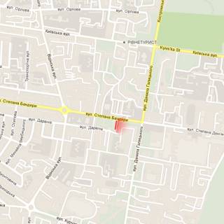 Billboard B in Rivne, 6х3м  m. Rivne, st. S. Banderi, v rajoni perehresta z st. D.Galic'kogo scheme