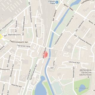 Billboard B in Rivne, 6х3м  m. Rivne, st. Soborna, v rajoni perehresta z st. P. Dorosenka scheme