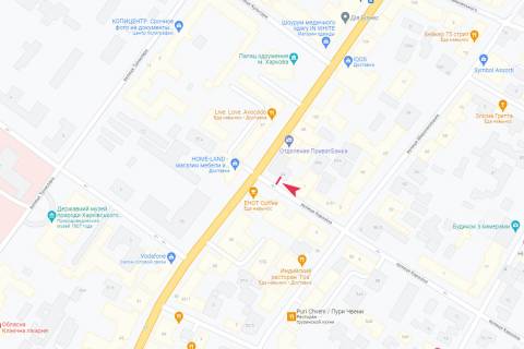 Citylight A in Kharkiv, 1,24х1,84  Karazina st. - Sums'ka st., 94 scheme