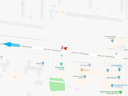 Billboard A in Kharkiv, 3х6  Uvilejnij pr-t - Traktorobudivnikiv pr-t, 63, v centr  (Kinolend) scheme