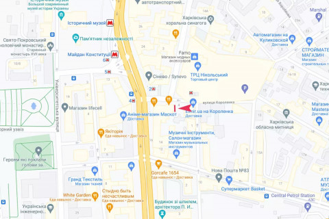 Facade Banners A in Kharkiv Конституції, 18 (цегляна стіна) scheme