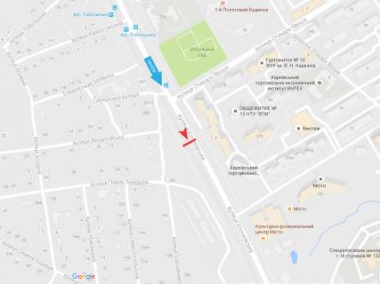 Billboard A in Kharkiv, 3х6  Klockivs'ka st., navproti budinku 220, v centr scheme