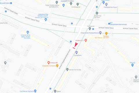 Billboard B in Kharkiv, 3х6  Gvardijciv-Sironinciv st., 44 scheme