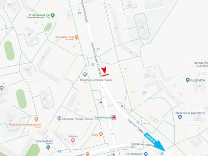 Billboard B in Kharkiv, 3х6  Ludviga Svobodi pr-t, 36, v centr scheme