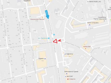 Billboard A in Kharkiv, 3х6  Klockivs'ka st. - Kosmicna st.   ( VIP ) scheme