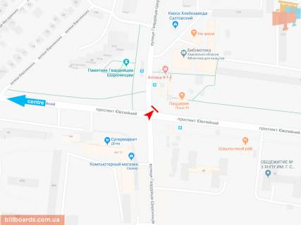 Scrolller, Scroll B in Kharkiv, 3,1х2,2  Ювілейний пр-т, 49/8 - Гвардійців-Широнінців вул., з центру - 166137 scheme